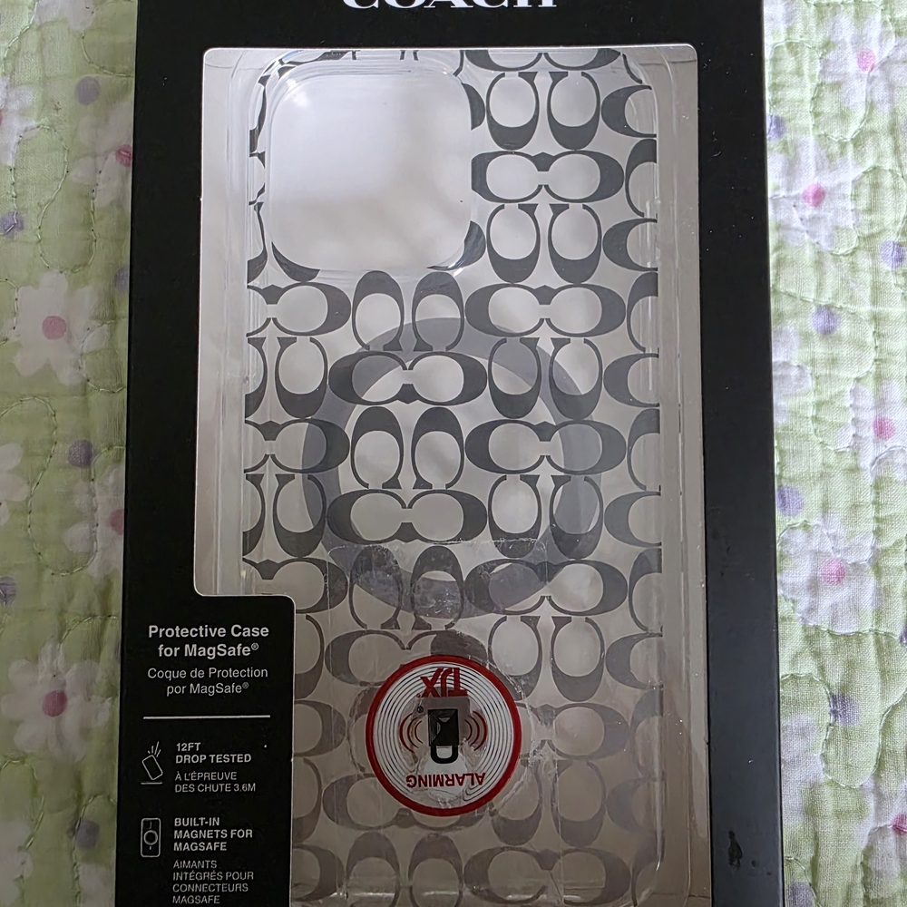 Coach Black and Gray iPhone Case